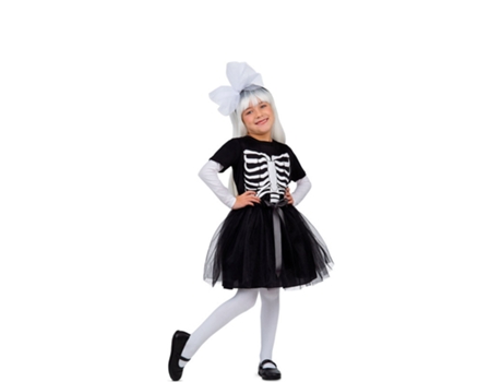 Disfraz de Niña MOM Esqueleto con Tutu Negro (5-6 anos)