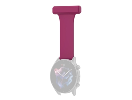 Correa de Silicona estilo pasador 22mm para Huawei Watch GT Runner/Samsung Galaxy Watch3 45mm - vino tinto