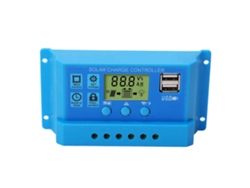 Controlador De Carga Solar Pwm Con Pantalla Lcd Ajustable, 12v/24v, 2 Puertos Usb.