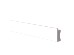 Rodapié Polímero Empotrable Para Placa De Yeso 39X17X2800Mm Roble Blanco - PARQUET ETERNO Blanco