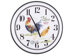 Reloj de pared BELIANI Horw de Hierro Blanco 48x6x48