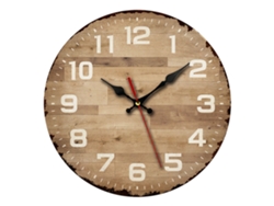 KOFIHETY Relojes Creativos Retro de Madera MDF - Reloj de Pared Silencioso sin Marco