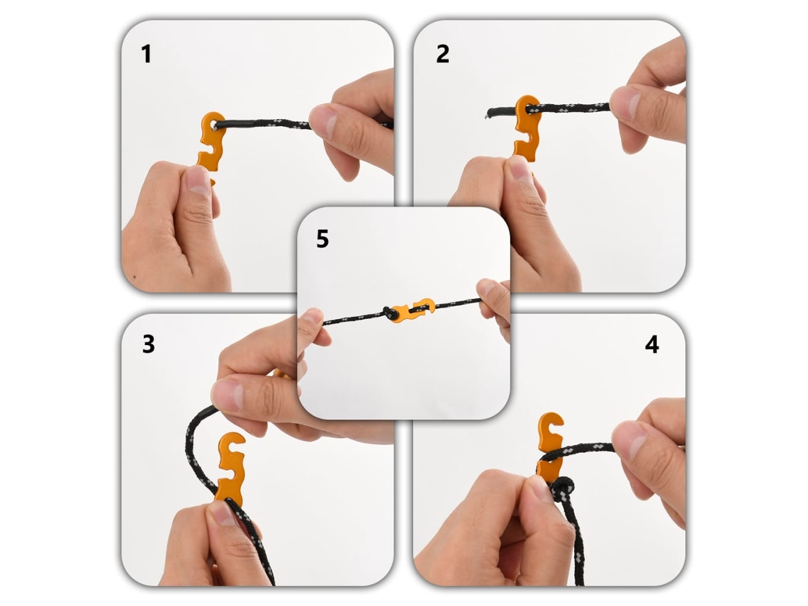 Cuerdas para tiendas de campaña con tensores reflectantes, 8 unidades, 4 m, 4 mm, HARLANV1