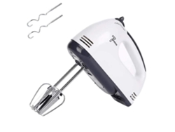 Batidora de mano doble con varillas de 260 W, 7 velocidades y función de extracción turbo.