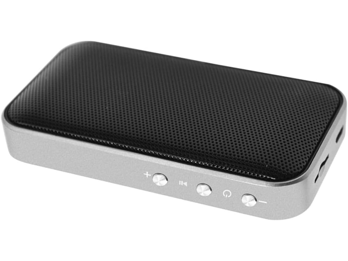 Altavoz inalámbrico portátil, subwoofer compacto con graves potentes, diseño de metal duradero, Idea Gokoco