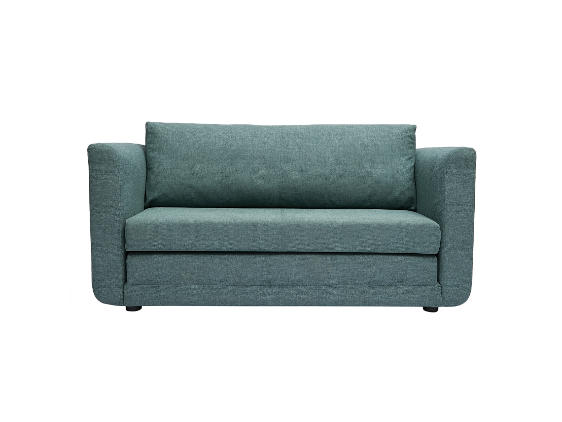 Sofá cama de 2 plazas de tela verde gris LEON MILIBOO