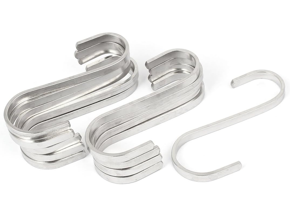 10 Ganchos Para Toallas En Forma De S De Acero Inoxidable 304 Para Baño Y Cocina
