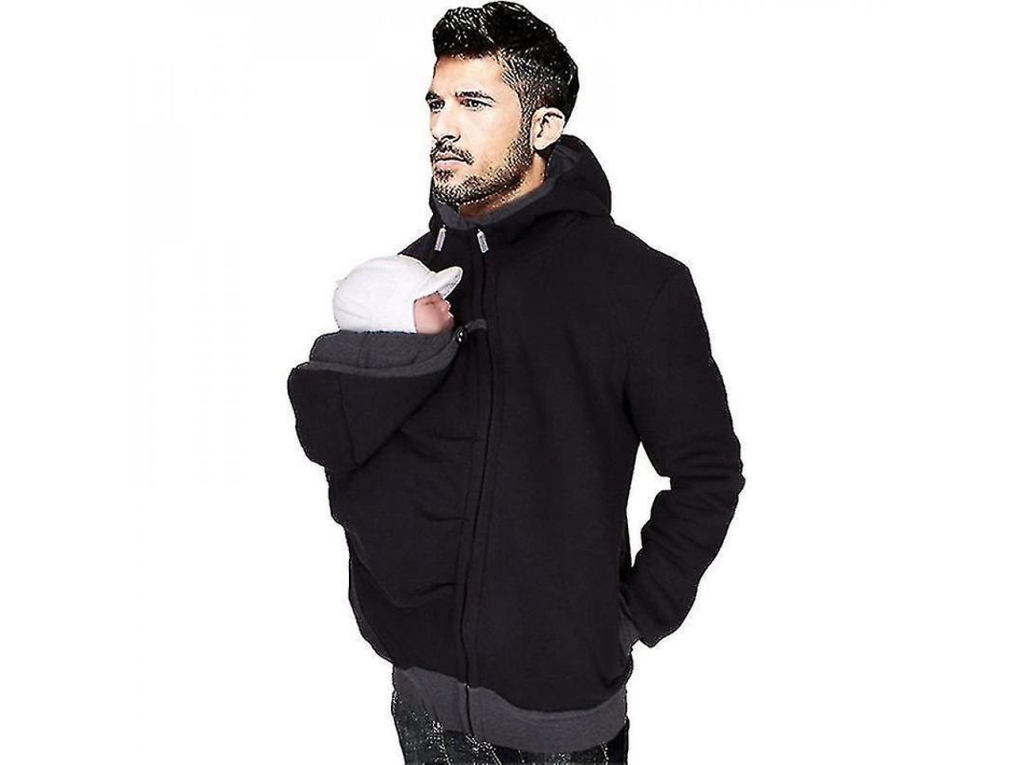 Chaqueta Multifuncional 3 En 1 Para Papá Con Portabebé, Invierno Otoño Primavera, Tallas M-2xl 2xl Negro