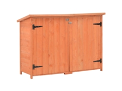 Cobertizo de almacenamiento de madera para jardín LOVELY HOME, 128 x 42 x 91 cm
