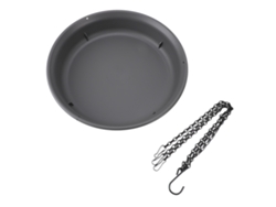 Colgante Comedero Para Pájaros De Metal Con Cadena: Plato Baño Aves Exterior