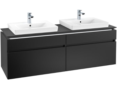 Villeroy &amp Boch Legato Vanity unit B677 1600x550x500mm 2 lavabos iluminación LED