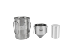 Cafetera de filtro de acero inoxidable para viajes y acampadas