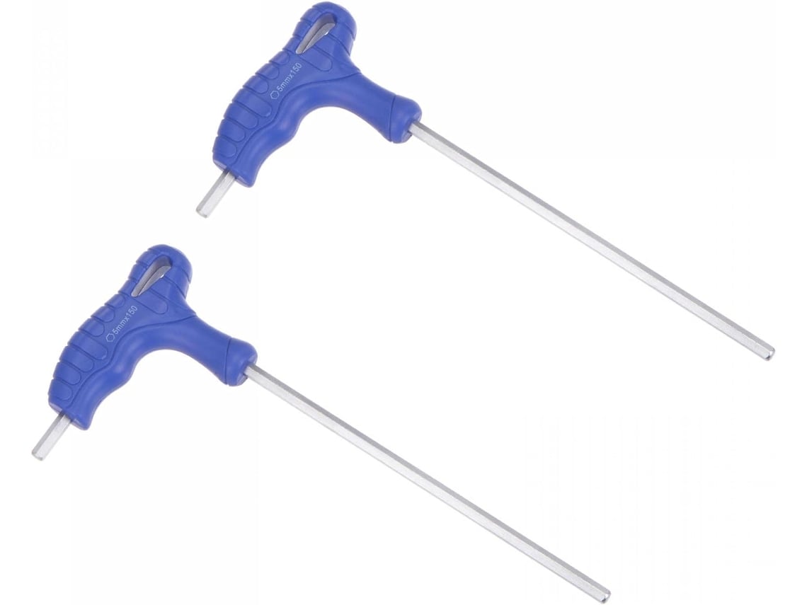 Llave Hexagonal De Doble Extremo Con Mango En T De 5 Mm, Métrica, De Acero Cr-v, 2 Piezas