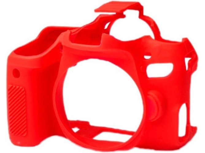 Funda silicona EASYCOVER Canon 77D Rojo