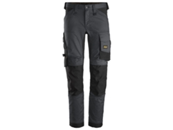 SNICKERS WORKWEAR-63415804046-Pantalones elásticos AllroundWork Gris Acero-Negro talla 46