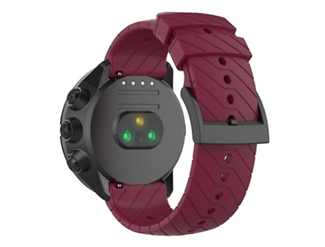 Correa Smartwatch Para Suunto 9 Lightning Correa De Silicona Rojo Vino VENISYMLIS
