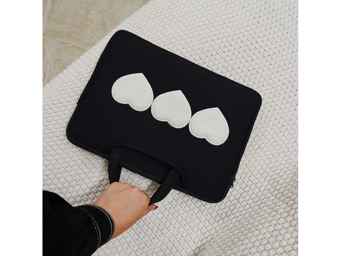 Bolsa para portátil con tres corazones (13,3 y 13,6 pulgadas) Chennnls