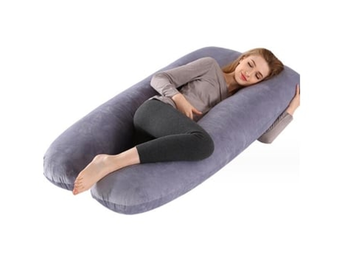 Almohada de embarazo en forma de U para dormir de lado