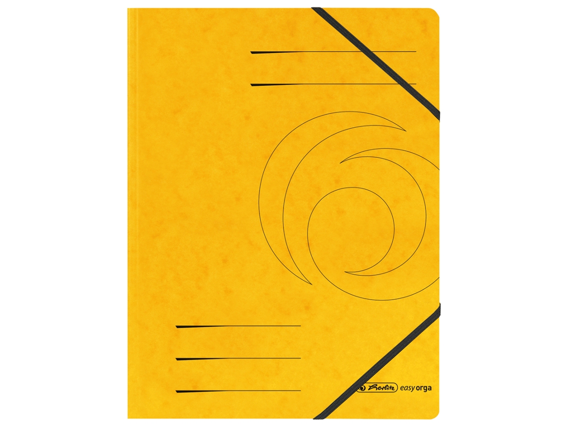 Carpeta de Esquina HERLITZ Easyorga A4 Cartón Amarillo