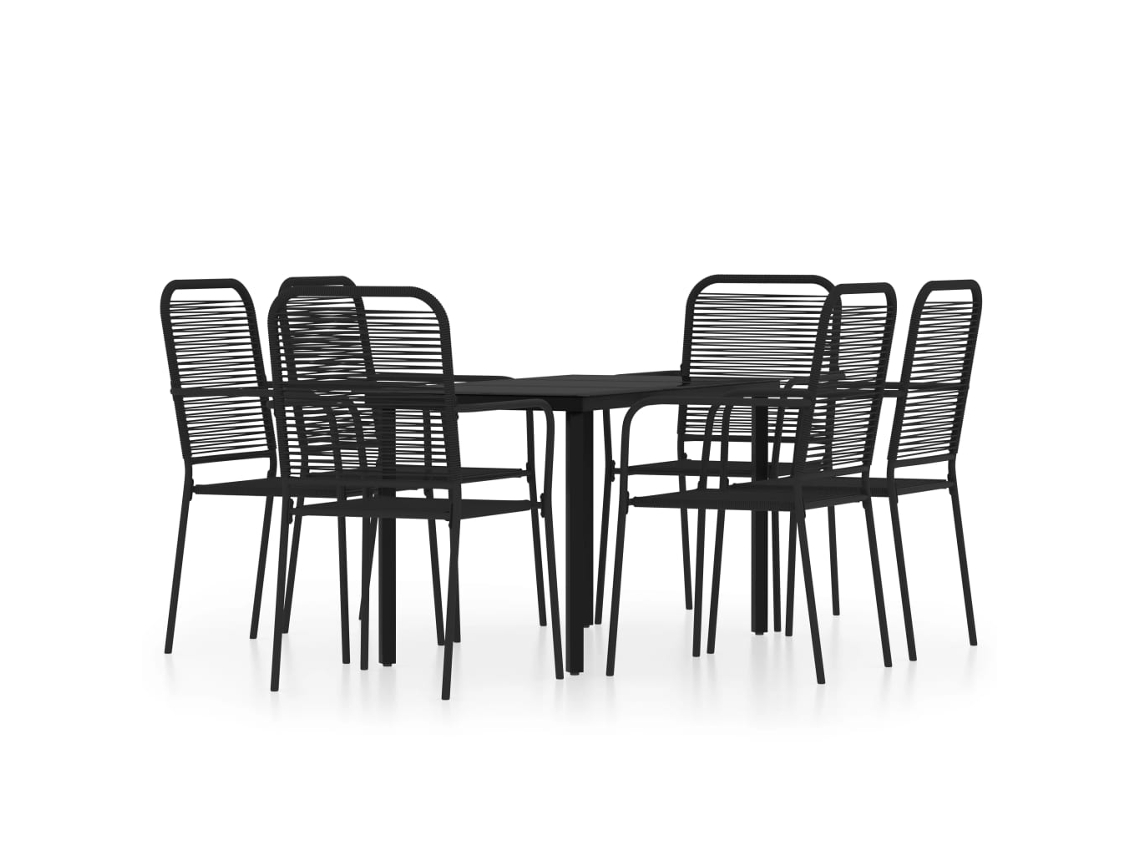 Maison Exclusive - Juego De Comedor De Jardín 5 Piezas Negro