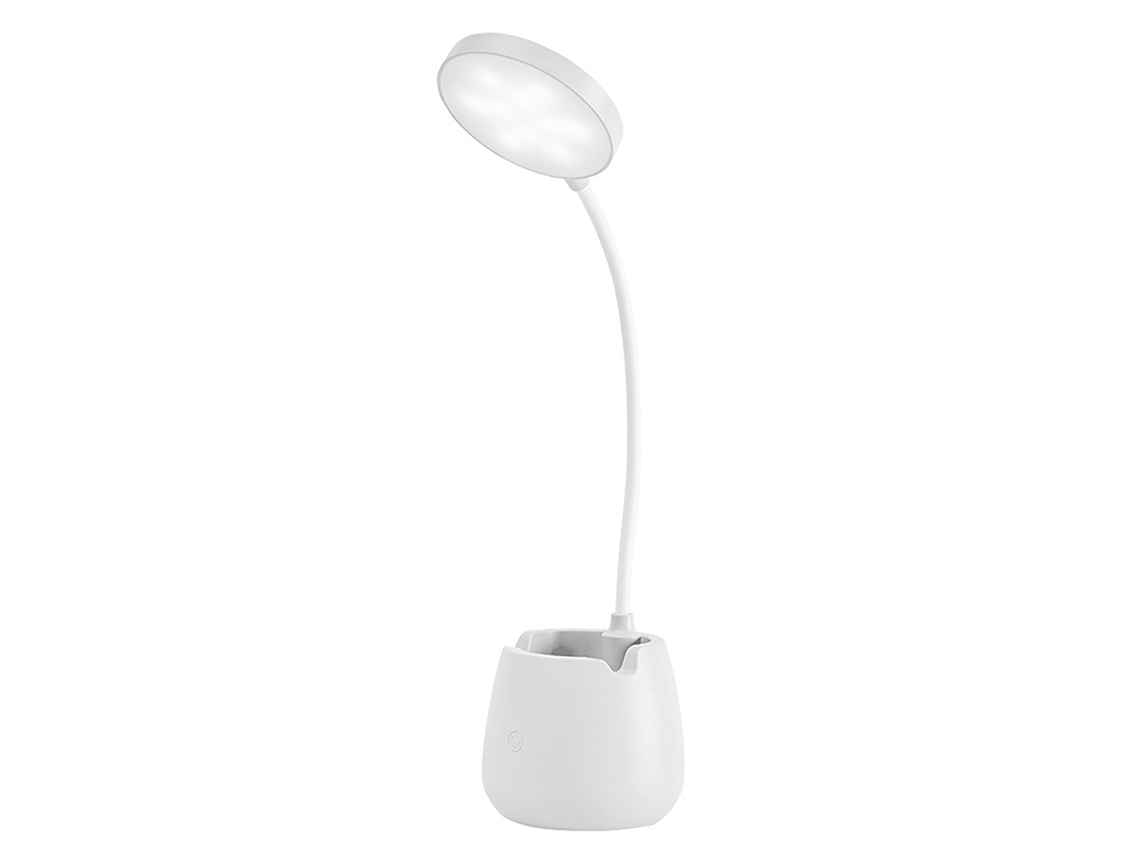 Lámpara de escritorio pequeña con protección para los ojos, ajustable y flexible, LED recargable, para estudiantes, dormitorios o habitaciones.