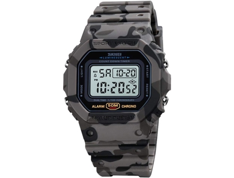 VEANXIN Relojes de pulsera deportivos retro multifuncionales digitales-Oro