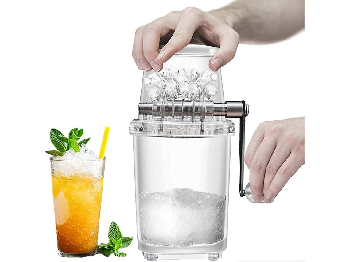 Trituradora de hielo portátil de 1 l, ABS PP, manual, para hacer conos de nieve, ideal para uso doméstico, al aire libre y camping, Rosewell