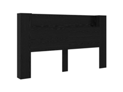 Maison Exclusive - Cabecera Con Led Con Estante Roble Negro 180 X 16,5 X 103,5 Cm