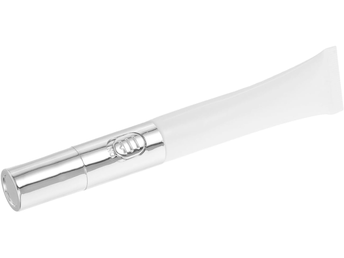 Tubo Portátil Para Contorno Dos Olhos Em Liga De Zinco Com Aplicador Elétrico De Ponta Metálica Para Gel.
