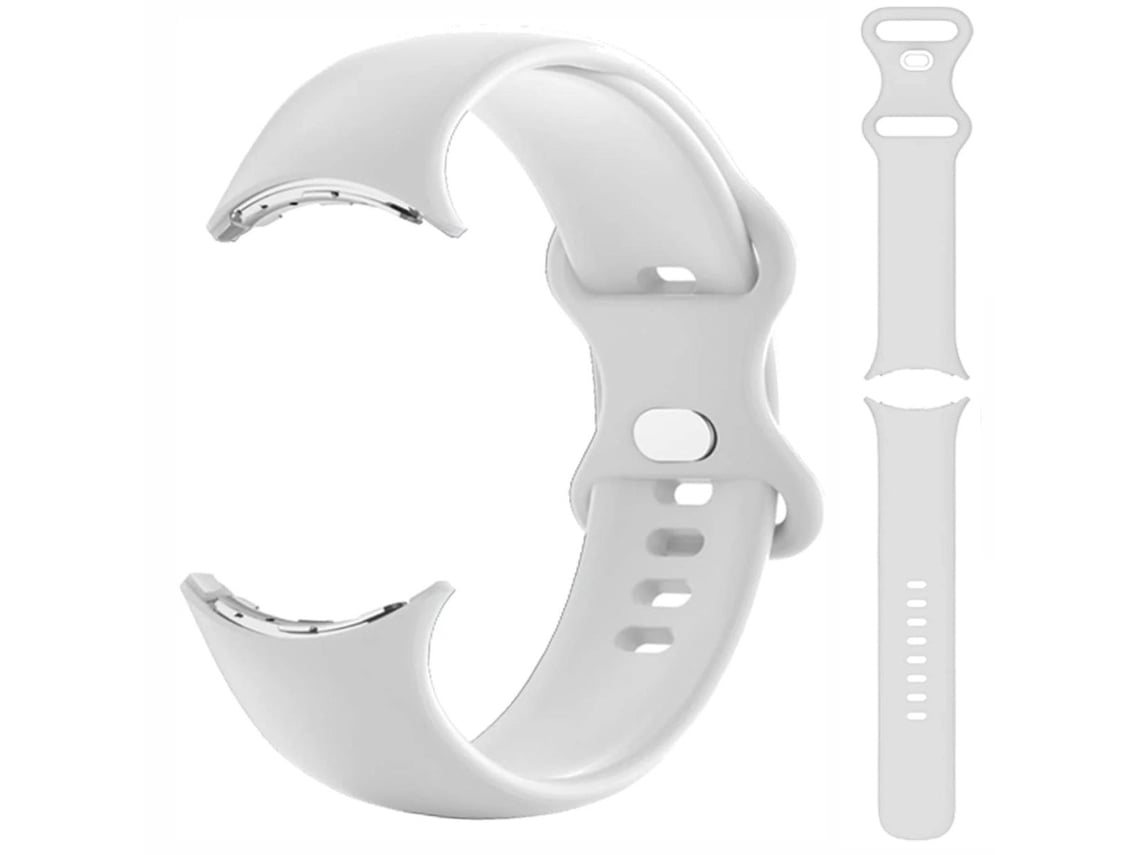 Correa Silicona Líquida para Google Pixel Watch 3 Talla L 24Cm Blanco VEANXIN