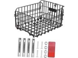 Cesta trasera plegable de acero para bicicleta SFUSHOS con sistema de liberación rápida.