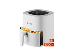 Evvo Freidora Aire Sin Aceite De 6l, 1700w, Recipiente Antiadherente, Tecnología Dual Cyclone, Multifunción, Hornea, Deshidrata,