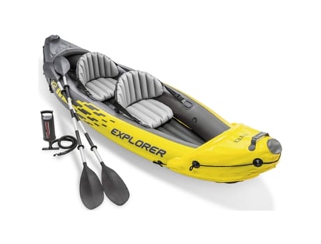 Kayak hinchable INTEX Explorer K2 con 2 remos - 312x91x51 cm