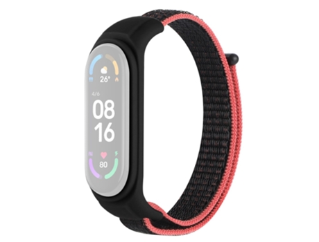 Correa de Silicona ajustable anti-perdida para Xiaomi Mi Band 3/Band 4/Band 5/Band 6/Band 7 - rojo/negro