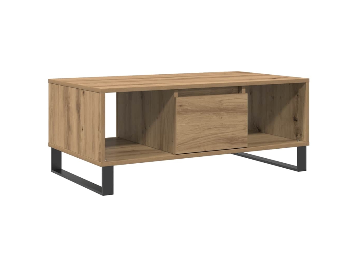 Maison Exclusive - Mesa De Centro Madera De Ingeniería Roble Artisan 90x50x36,5 Cm