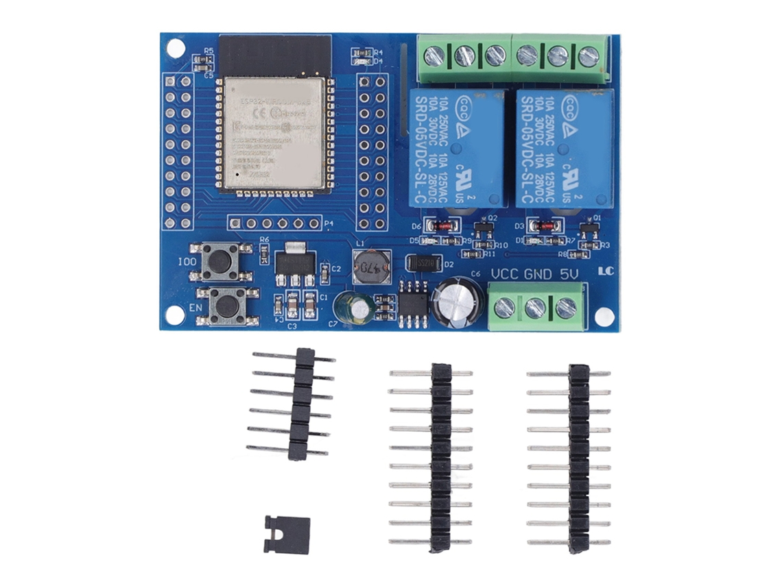 Módulo De Relé Doble Con 4m Teclas Flash Programables Para Desarrollo Secundario Dc5-60v