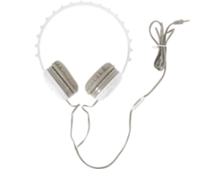 Auriculares Con Cable Para Niños Y Niñas, Blancos, Supraaurales Ajustables.
