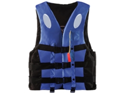 KOFIHETY Chaleco salvavidas para deportes acuáticos, chaleco de natación unisex con correas de seguridad ajustables de alta flotabilidad y rayas reflectantes, 
