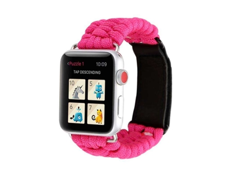 Correa Pulsera Fio Trenzado para Apple Watch Series 6 44Mm Rosa