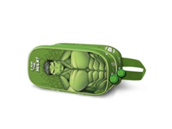 Estuche doble Marvel Hulk Rage 3D, color verde Karactermania