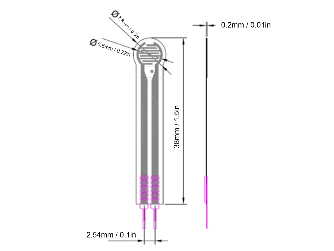 2026horizon-sensor De Presión De Película Delgada 2g~1.5kg Resistor Sensible A Fuerza Alta Sensibilidad Para Medida Industrial