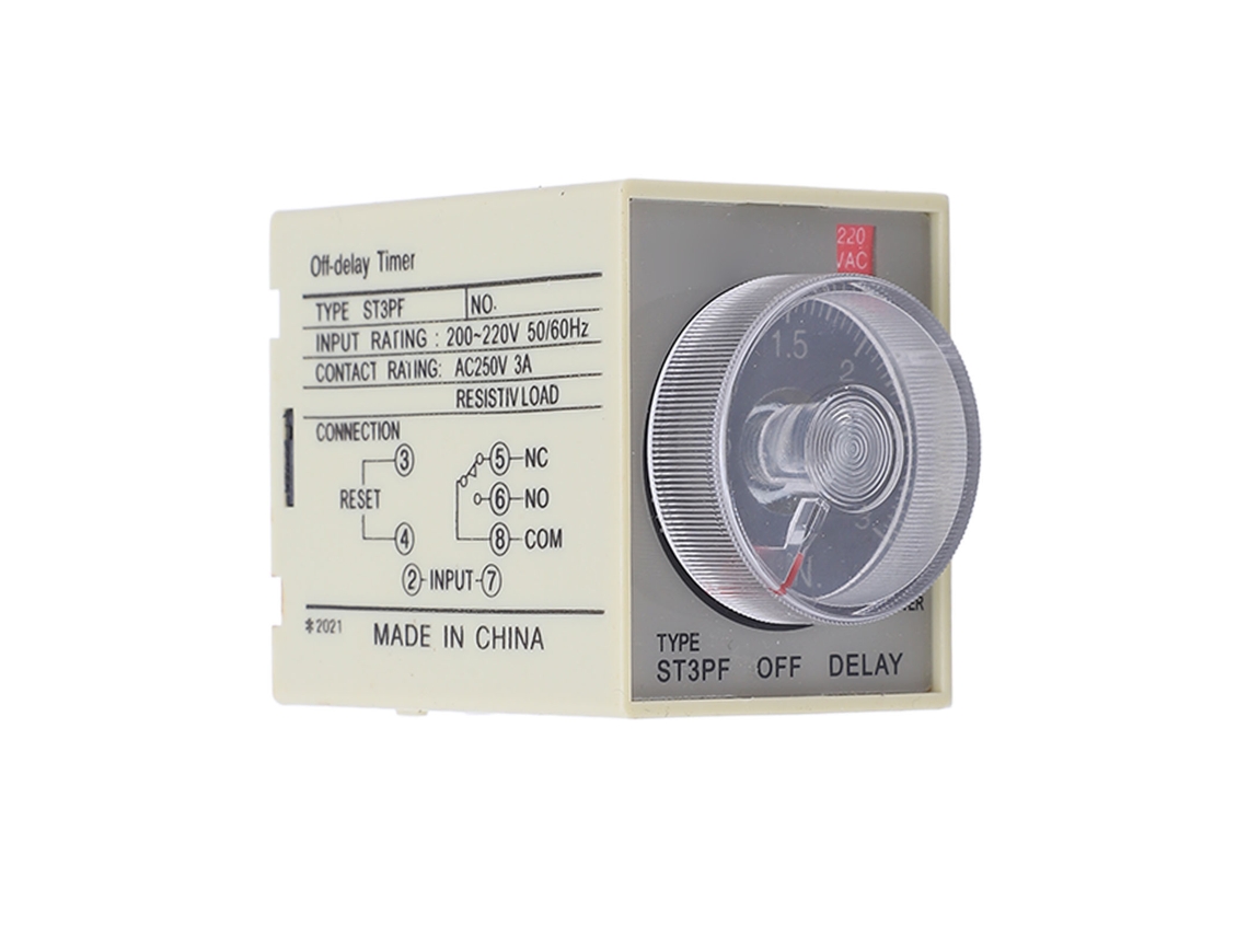 Relé De Retardo De Desconexión St3pf Con Control Por Pulsador Y Temporizador De Alta Precisión, Ac200-220v, Berm