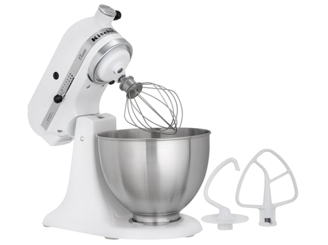 Amasadora Kitchenaid 5k45ssewh 4 accesorios 275 bol 4.2 l serie classic batidora color blanco 5k45ss 4.28 k45ss 428