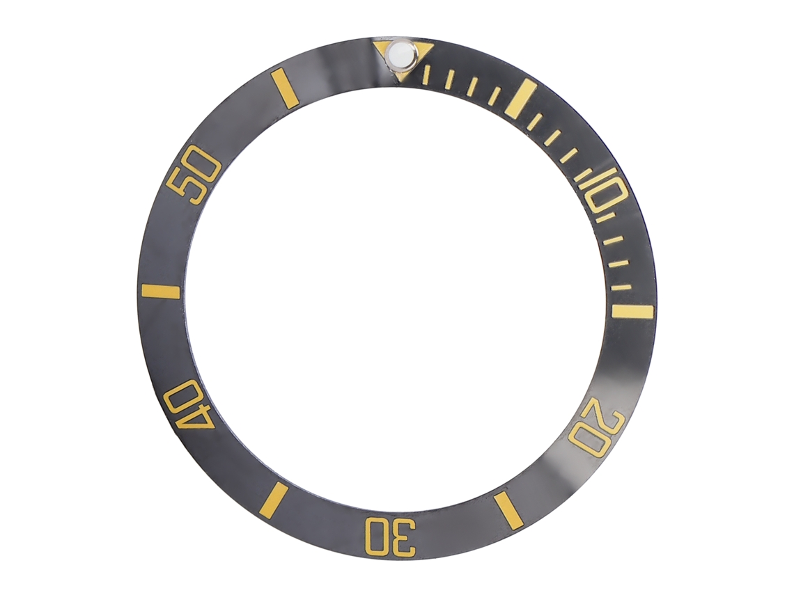 Inserto De Bisel De Reloj Cerámico Negro+oro Pieza De Repuesto Para Reloj Pulsera