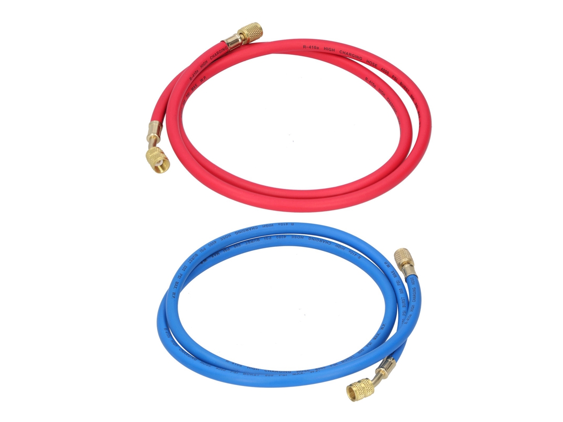 Manguera De Carga De Refrigerante R410, Cubierta De Goma, 1,5 M, 2 Piezas, Herramienta Para Aire Acondicionado De Coche