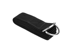 Cinturón De Yoga Ajustable Con Anillo D Para Gimnasia Fitness Ejercicio Piernas Estiramiento Negro
