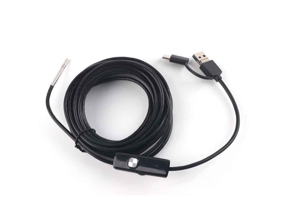 Endoscopio Hd 3 En 1 De 3,9 Mm Resistente Al Agua Para Android Tipo-c Con Cable De 5 M