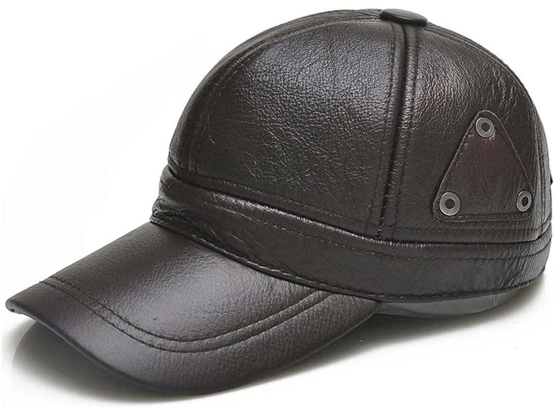 Gorra De Béisbol De Cuero De Vaca Marrón Para Hombre, Nuevo Estilo, Gorra Retro Ajustable