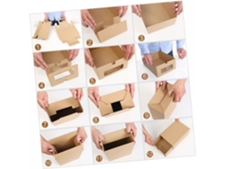 Cajas Zapatos Juego 6 Cajón Ventana Transparente Diseño Papel Resistente Almacenamiento Accesorios Oficina