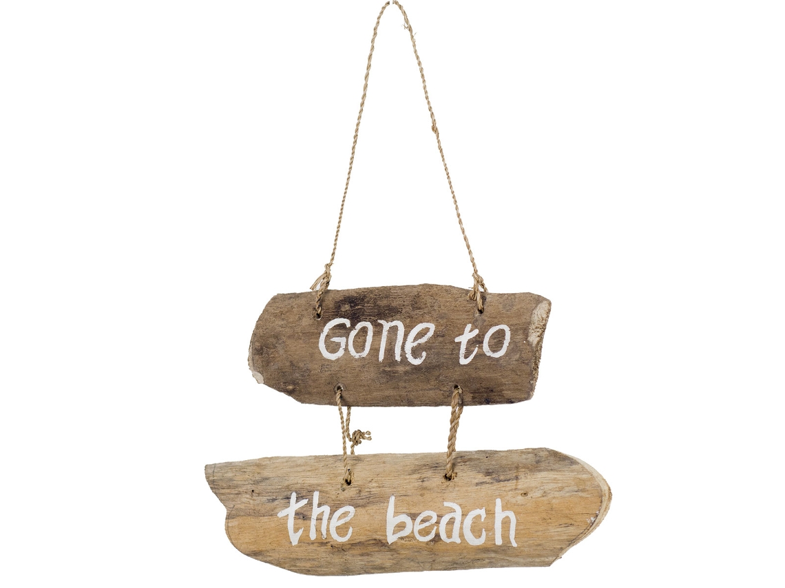 Signes Grimalt  - Colgante beach Marrón de Madera | Colgante Aplique Pared Adornos Náuticos 15x2x21cm
